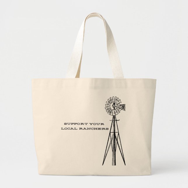 Support your local ranchers tote jumbo stoffbeutel (Vorne)