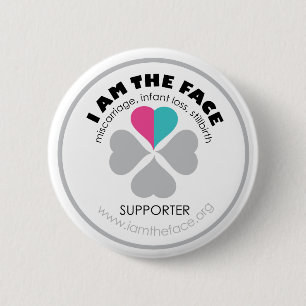 *Supporter* BIN ICH DER GESICHT rosa und blaue Button