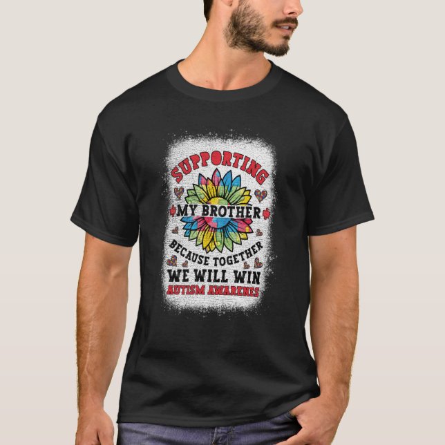 Supporting Autism Brother Autism Awareness Boys Gi T-Shirt (Vorderseite)