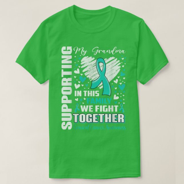 Supporting My Grandma Cervical Cancer Awareness  T-Shirt (Design vorne)