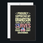 Supporting My Grandson as He Serves Proud Army Einladung<br><div class="desc">Supporting My Grandson as He Serves Proud Army</div>