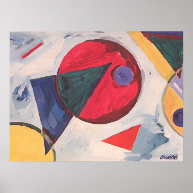 Suprematismus mit Dreieck Poster (Vorne)