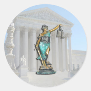 SUPREME-CT-LADY-JUSTICE RUNDER AUFKLEBER
