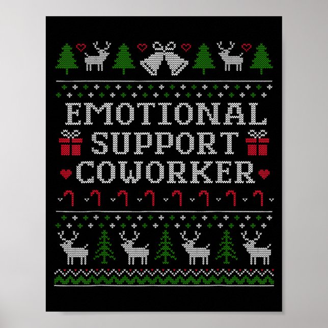Suprt Coworker Retro Ugly Christmas Saying Quote  Poster (Vorne)