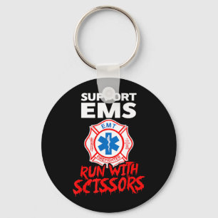 Suprt EMS Lauf mit Schere Halloween EMT Schlüsselanhänger