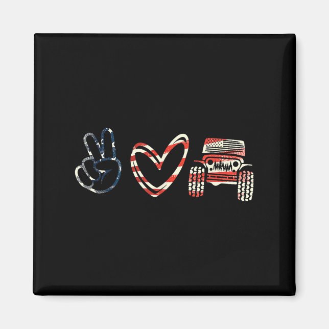 Suprt Frieden Liebe Frieden Liebe Offroad  Magnet (Vorne)