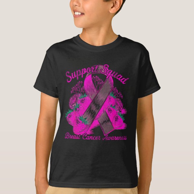 Suprt Squad Breast Cancer Awareness Nk Ribbon Wome T-Shirt (Vorderseite)