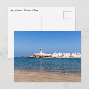 Sur Lighthouse - Sur, Oman Postkarte
