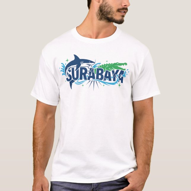 Surabaya T - Shirt - Bold Maritime City Name Graph (Vorderseite)