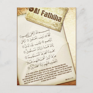 Surah Fathiha Post Card Postkarte