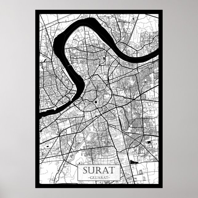 Surat Gujarat Karte Poster (Vorne)