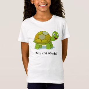 "Sure and Steady" Schildkröten Cartoon Custom T -  T-Shirt
