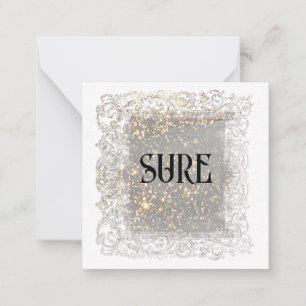 *~* SURE Relationship AP63 Flat Note Card Mitteilungskarte