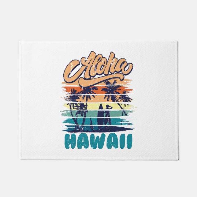 Surf - Aloha Hawaii Fußmatte (Vorderseite)