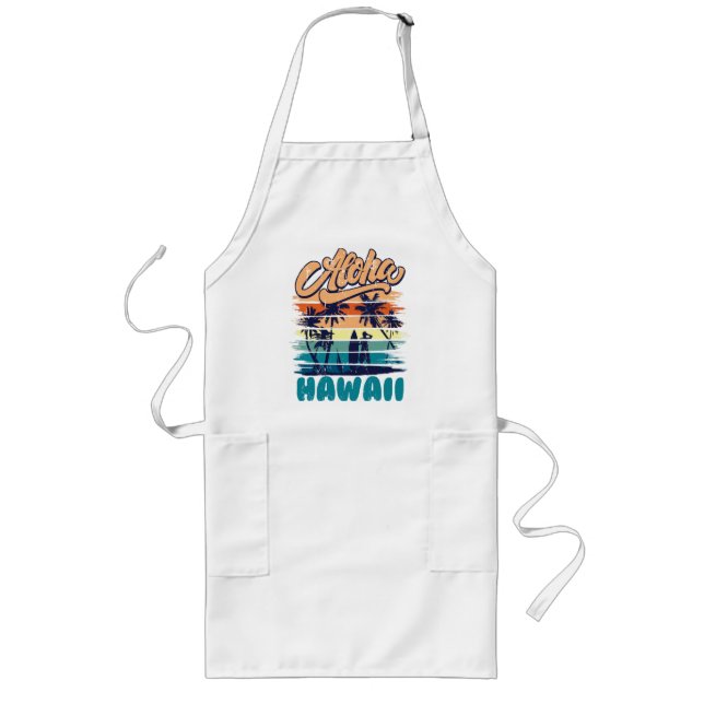 Surf - Aloha Hawaii Lange Schürze (Vorne)