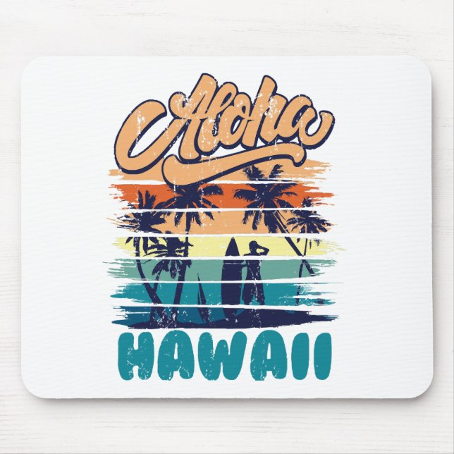 Surf - Aloha Hawaii Mousepad (Vorne)