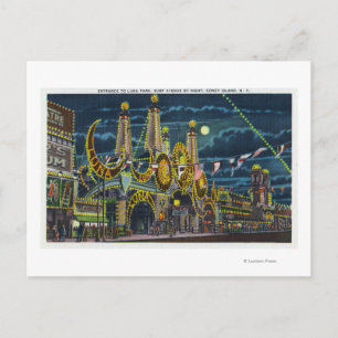 Surf Avenue Aussicht Luna Park Eingang Postkarte