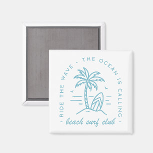 Surf Beach Club Surfer Surfen Ozean Liebhaber Zita Magnet