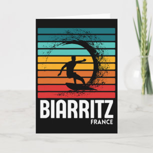 Surf Biarritz Frankreich Strand Vintage Retro Surf Karte