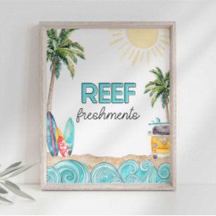 Surf Birthday Party Reef Freshign Fotodruck