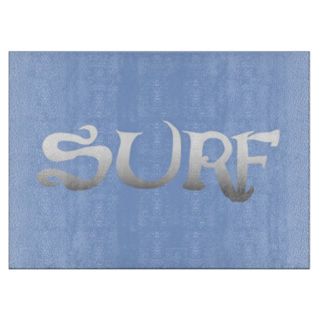 Surf-blaue Glasschneidplatte Schneidebrett (Vorderseite)