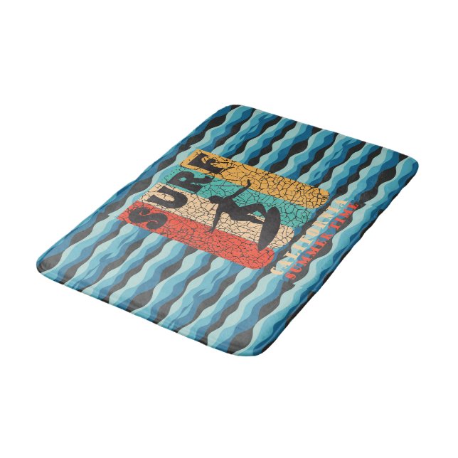 Surf California Bath Mat Badematte (Schrägansicht)