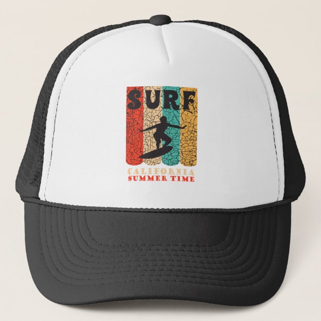 Surf California Truckerkappe (Vorderseite)