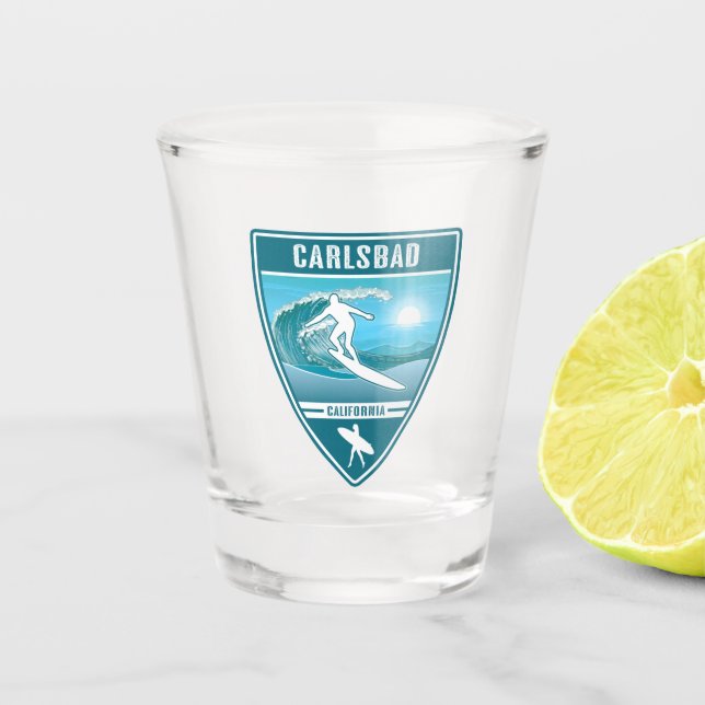 Surf Carlsbad Kalifornien Schnapsglas (Vorderseite)