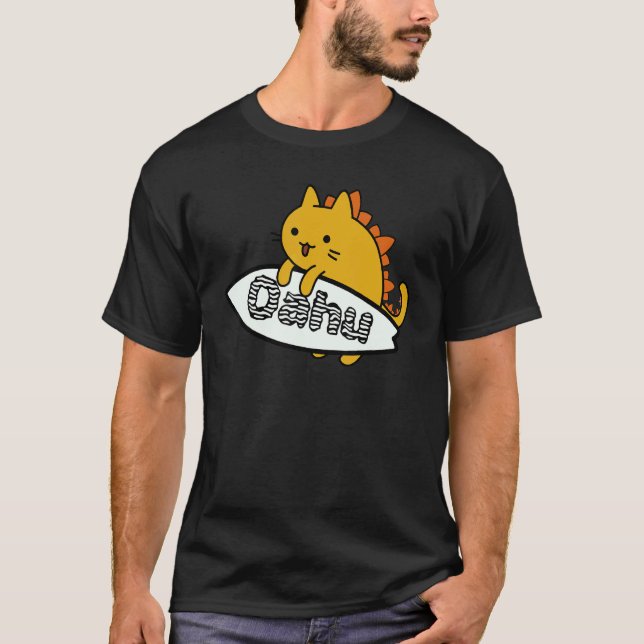 Surf-Catzilla-Surfer Oahu T-Shirt (Vorderseite)