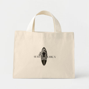 Surf Chica® Tote Bag - Coastal Lifestyle Leinwand Mini Stoffbeutel