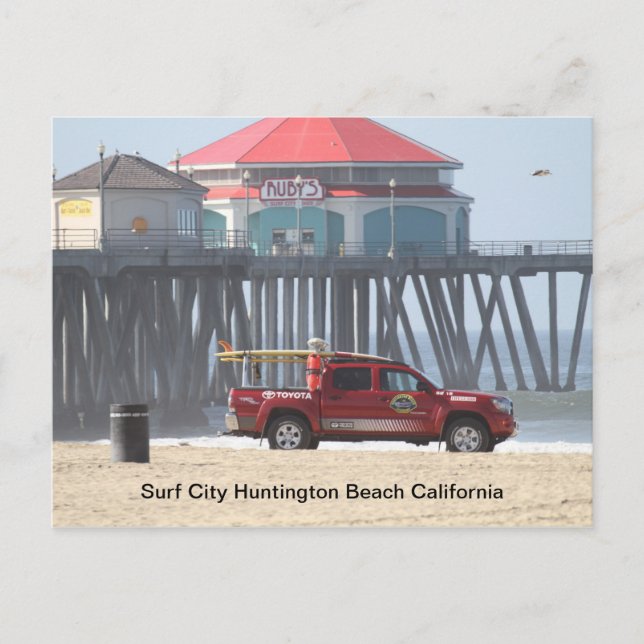 Surf City California Postkarte (Vorderseite)