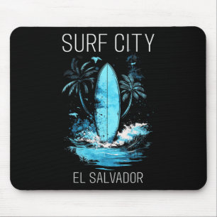 Surf City El Salvador Surfen Vintage Surfer _3 Mousepad