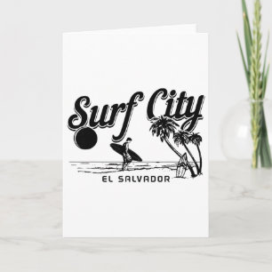 Surf City El Salvador Vintage Strand Souvenir Surf Karte