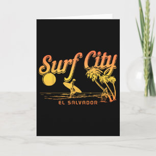 Surf City El Salvador Vintage Strand Souvenir Surf Karte