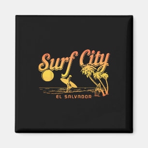 Surf City El Salvador Vintage Strand Souvenir Surf Magnet
