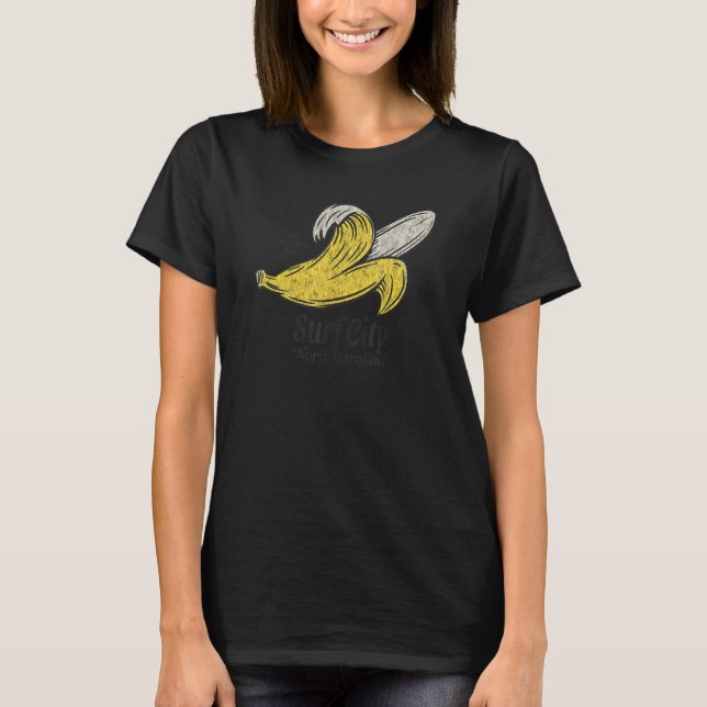 Surf City, NC Summertime Vacationing Banana T-Shirt (Vorderseite)