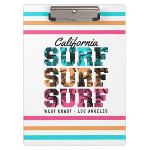 Surf Dreams: California Sunset Edition Klemmbrett
