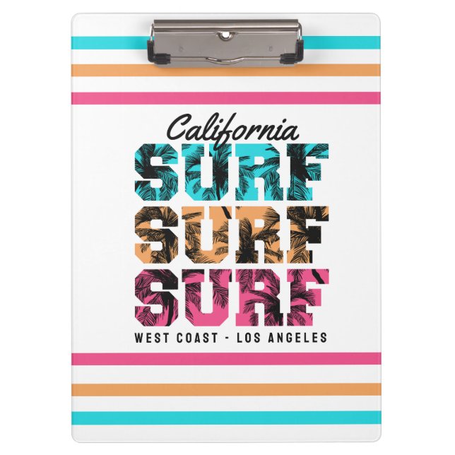 Surf Dreams: California Sunset Edition Klemmbrett (Vorderseite)