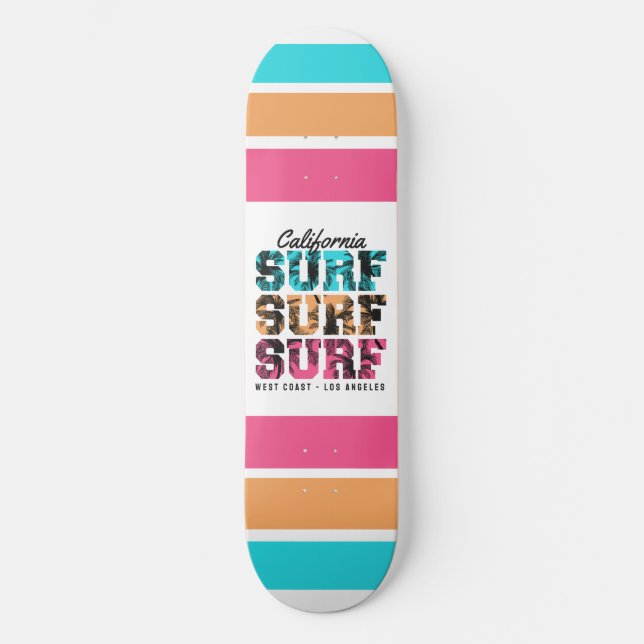 Surf Dreams: California Sunset Edition Skateboard (Vorderseite)