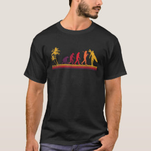 Surf-Evolution Retro-Surfer Palme Tropisch T-Shirt
