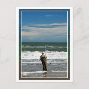 Surf Fishing Postkarte