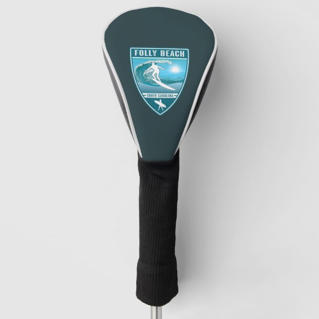 Surf Folly Beach South Carolina Golf Headcover (Vorderseite)