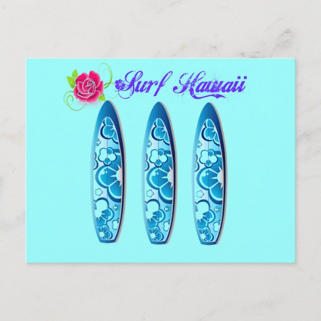 Surf Hawaii Surfboards Postkarte (Vorderseite)