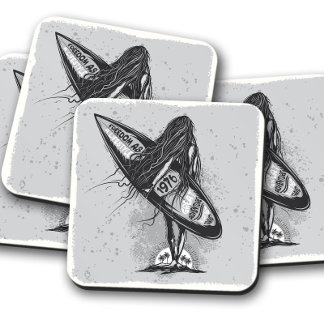 Surf Hawaii Surfer Sommer | Vintage Surfer Girls Getränkeuntersetzer