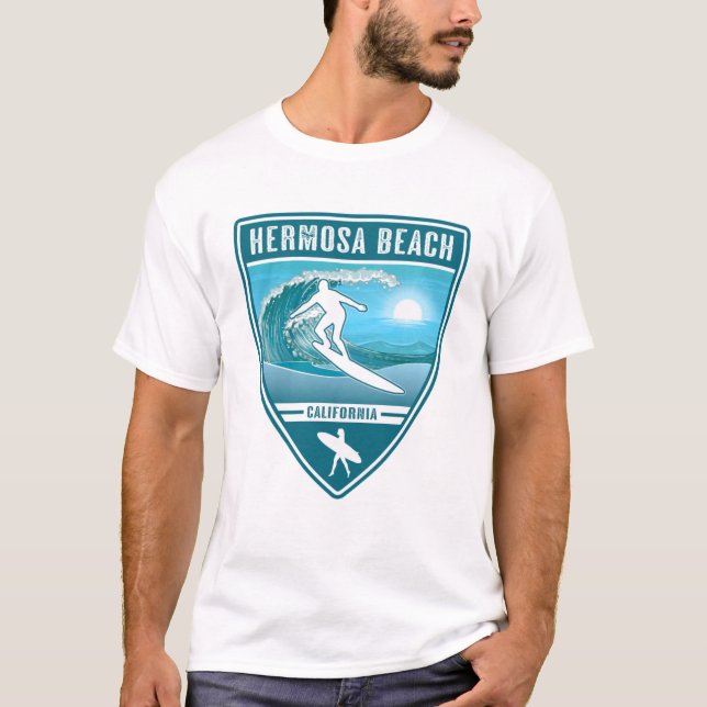 Surf Hermosa Beach California T-Shirt (Vorderseite)