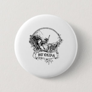 Surf Hookipa Maui Hawaii Vintage Retro Surfen Button