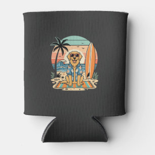 Surf-Hund Retro-Strand Sommer Dosenkühler