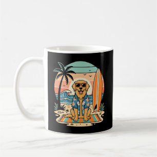 Surf-Hund Retro-Strand Sommer Kaffeetasse