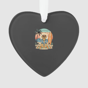 Surf-Hund Retro-Strand Sommer Ornament