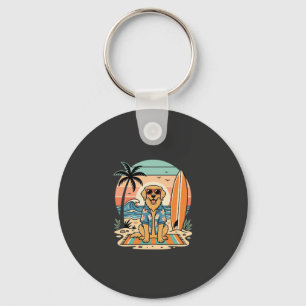 Surf-Hund Retro-Strand Sommer Schlüsselanhänger